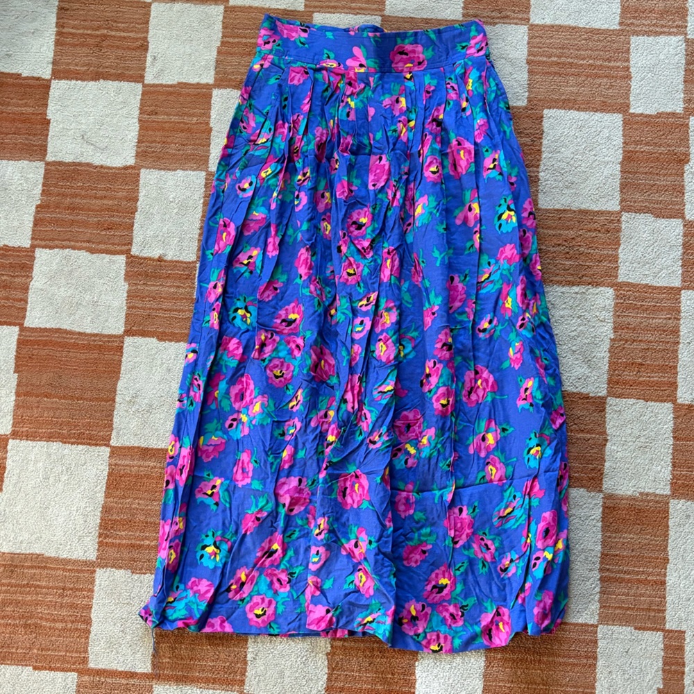 Floral Blue and Pink Women's Skirt